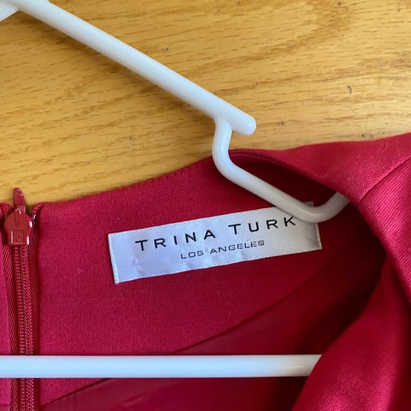 Trina Turk Los Angeles red flower applique dress - Picture 3 of 3